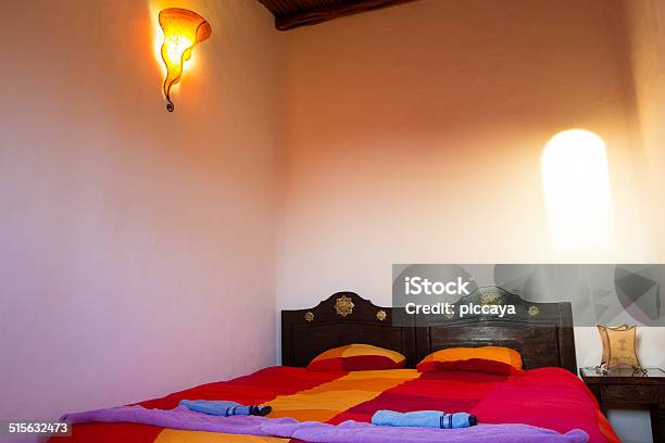 Authentic Moroccan Bedroom In Traditional Home Stock Photo - Download Image Now - Africa, Arabic Style, Art And Craft