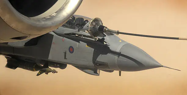 Photo of RAF Tornado Aerial Refuelling Afghanistan Iraq Middle East desert