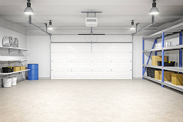 moderne garage innen - garage stock-fotos und bilder