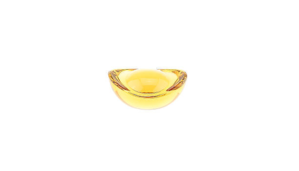istock Golden chinese style made from glass on white background 515643582