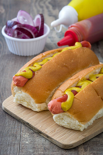 istock Hot dogs withketchup and mustard 515643842