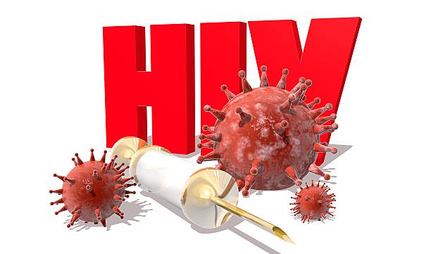 HIV desease, abstract virus models and syringe