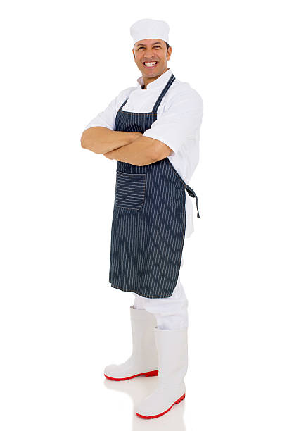 mid age male butcher arms crossed