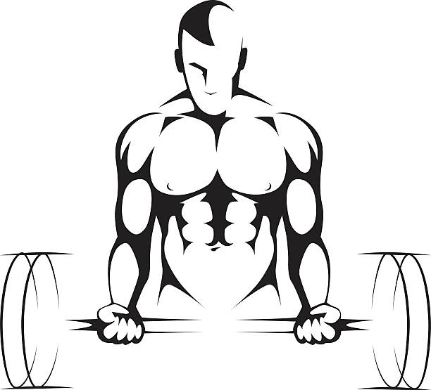 Body builder Gym symbol vector art illustration