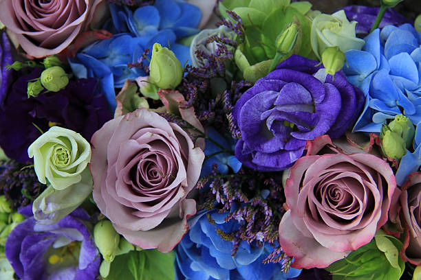 istock Blue and purple bridal bouquet 515649516