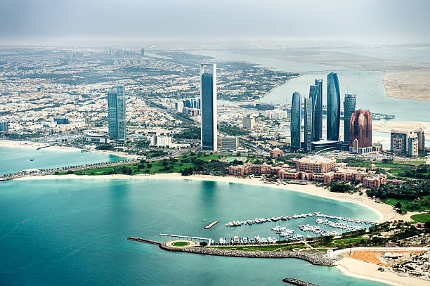 istock Helicopter point of view of Abu Dhabi 515651318