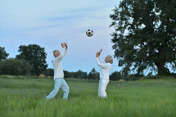 istock Senior couple with ball 515652208
