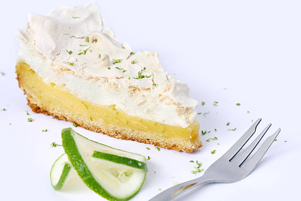 istock isolated piece of lemon meringue pie, tart 515652266