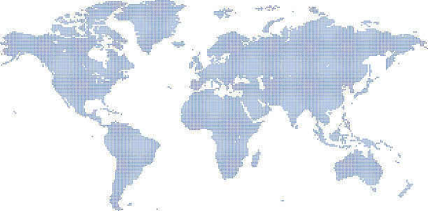 карта мира в горошек - africa map silhouette vector stock illustrations