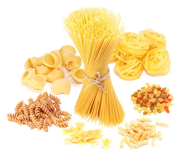 istock Variations of italian macaroni on white background. 515655388