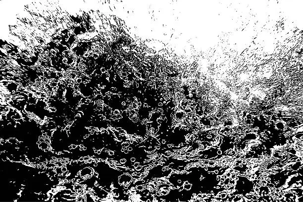 Vector illustration of Close up of breaking wave and splash