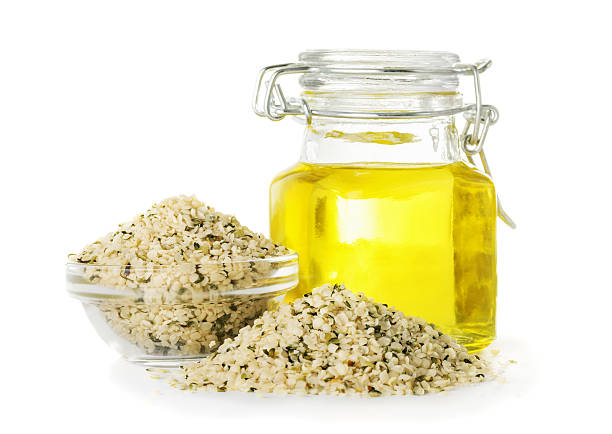 istock Hemp oil in a bottle 515657510