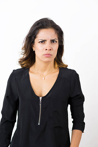 istock Angry Young Woman Over White Background 515657638