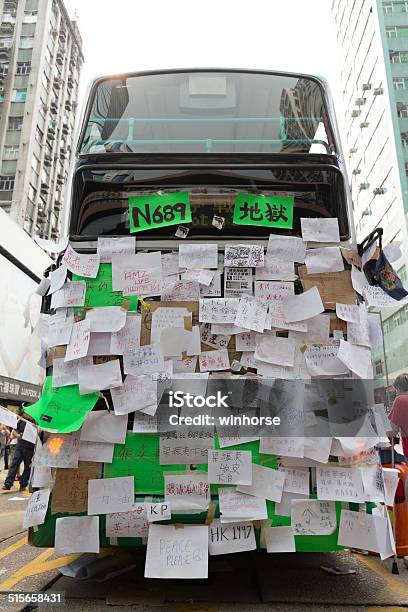 Hong Kong Occupy Central Protests Stock Photo - Download Image Now - Bus, Government, Hong Kong
