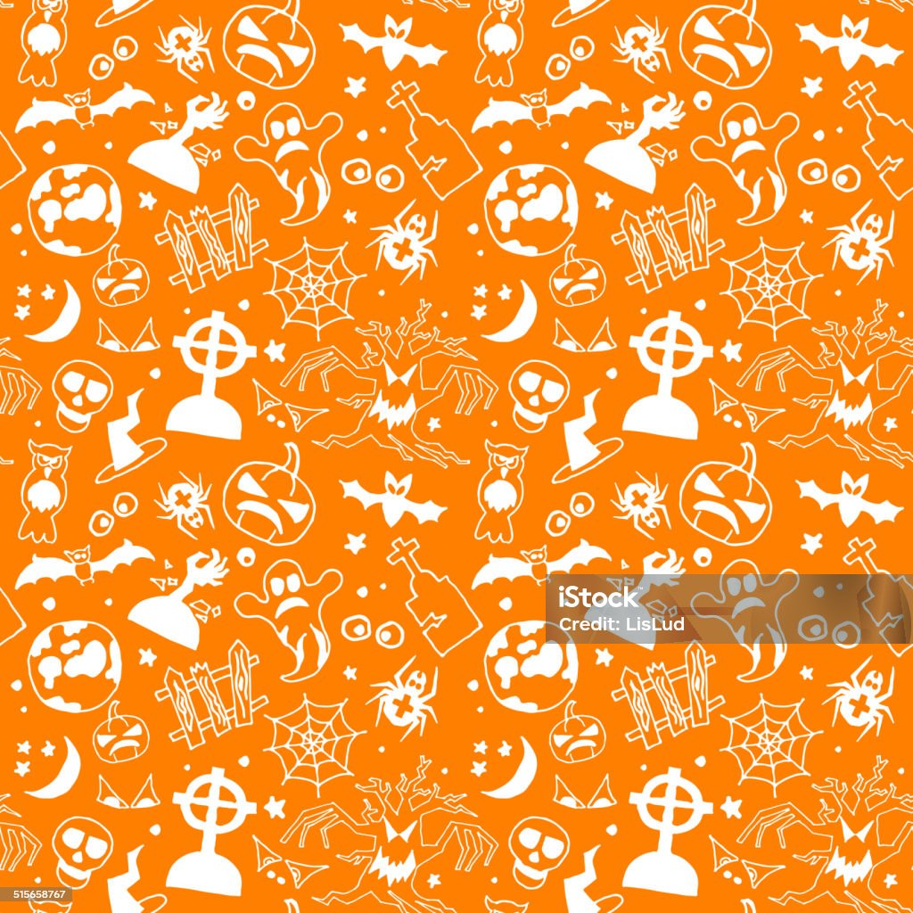 Halloween seamless pattern Halloween seamless pattern with bats, ghost and pumpkin, vector illustration Animal Markings stock vector