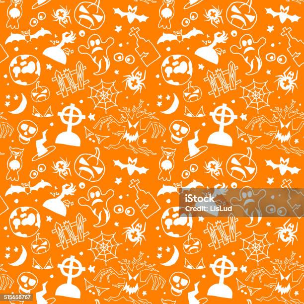Halloween Seamless Pattern Stock Illustration - Download Image Now - Animal Markings, Animal Skull, Backgrounds
