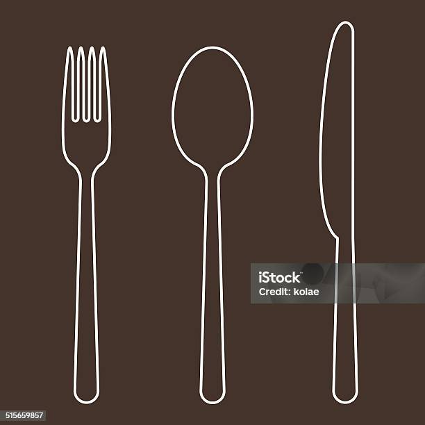 Cutlery Stock Illustration - Download Image Now - Breakfast, Color Image, Commercial Kitchen