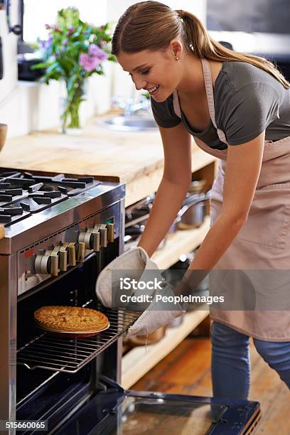 Baked To Perfection Stock Photo - Download Image Now - Oven, Oven Mitt, Stove