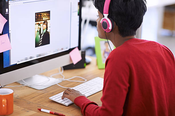 istock Music helps her to stay focused 515660185