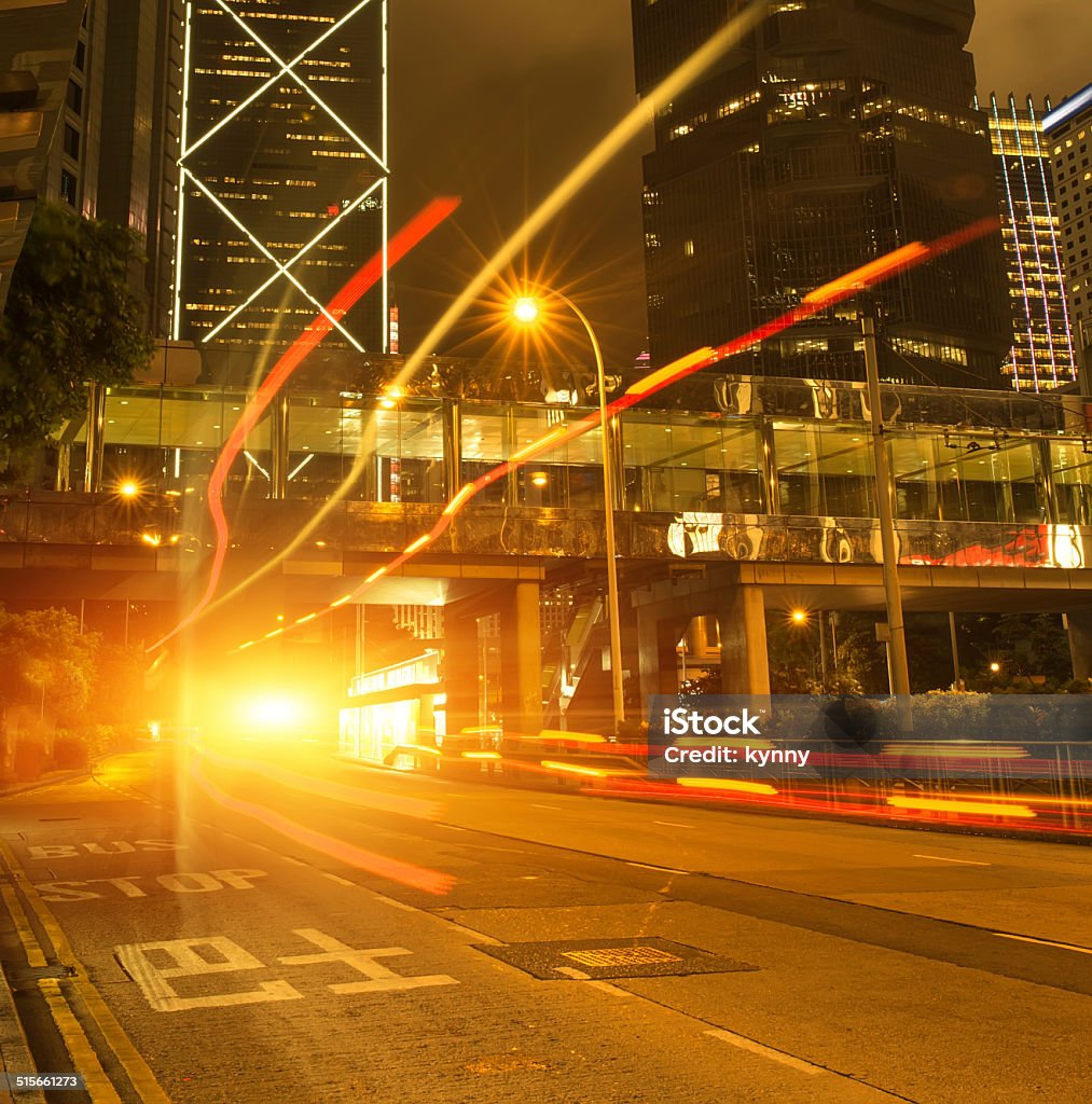 Hong Kong city skyline panorama at night Hong Kong city skyline panorama at night with Victoria Harbor and skyscrapers Admiralty District - Hong Kong Stock Photo