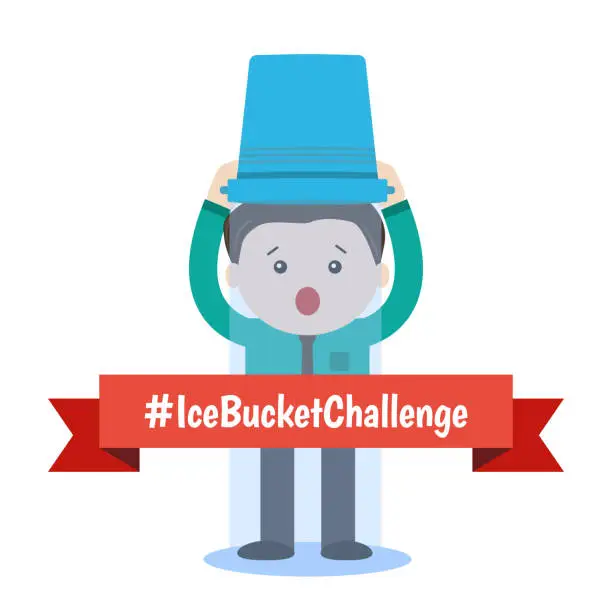 Vector illustration of als ice bucket challenge concept