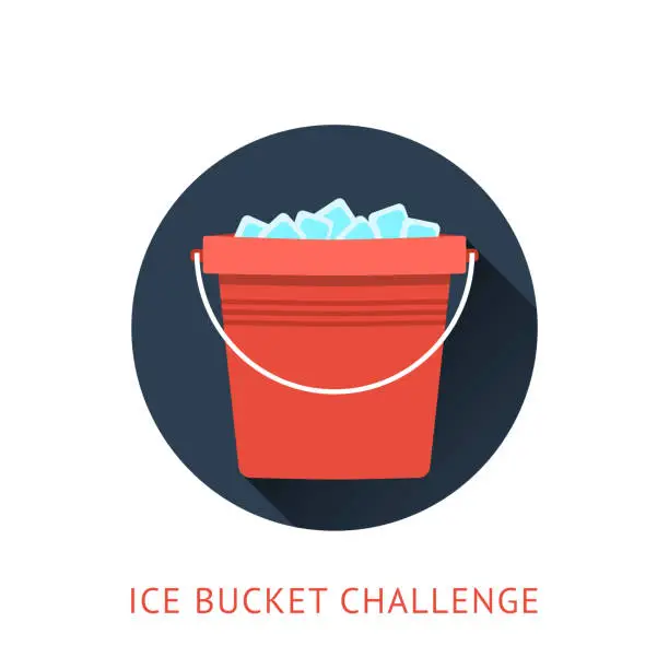 Vector illustration of als ice bucket challenge concept