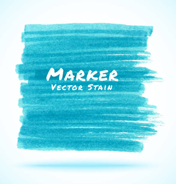 blue light маркер окрашивание - paintbrush wallpaper brush paper creativity stock illustrations