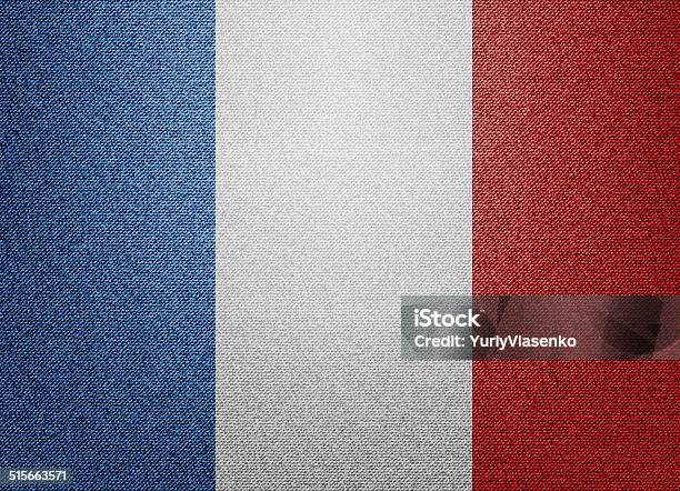 Denim France Flag Stock Photo - Download Image Now - Blue, Casual Clothing, Coin