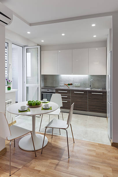 istock Kitchen interior in modern apartment in scandinavian style 515669506