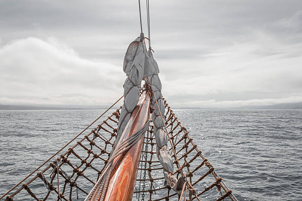 istock Sailing on the old boat towards adventures, summer time 515669992