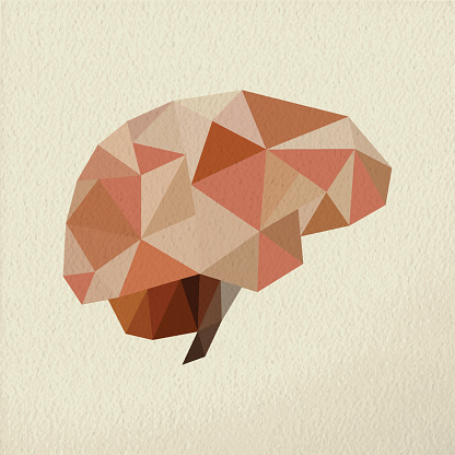Abstract. Brain Simple Form Abstract Brain Low Poly Concept Illustration Stock Illustration ...
