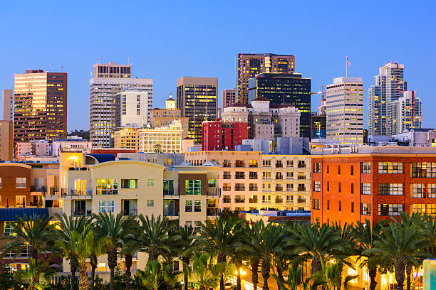 San Diego Cityscape San Diego, California, USA downtown city skyline. san diego stock pictures, royalty-free photos & images