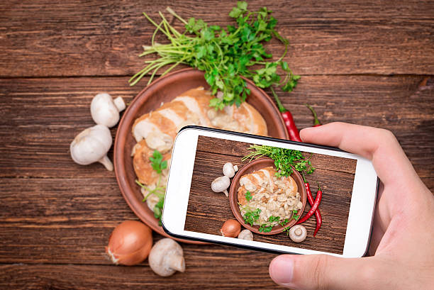 istock Chicken breast in creamy mushroom sauce. 515671904