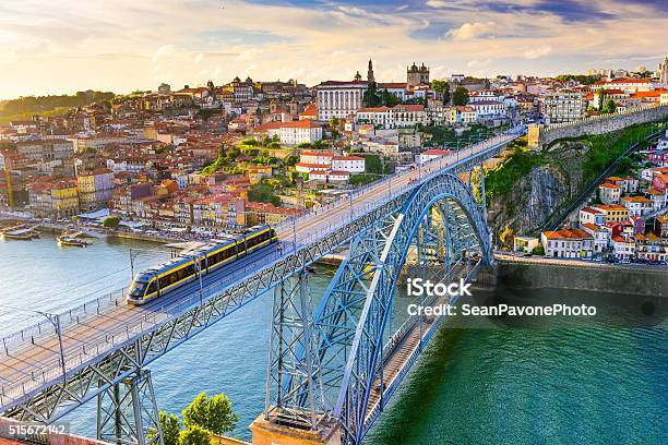 Porto Portugal Bridge Stock Photo - Download Image Now - Portugal, Porto - Portugal, Train - Vehicle