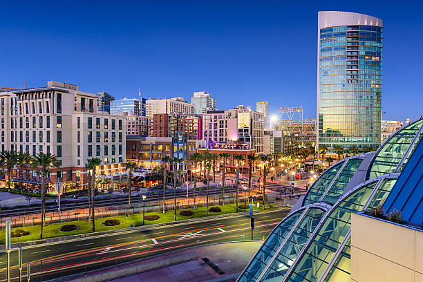 Gaslamp San Diego, California cityscape at the Gaslamp District. san diego stock pictures, royalty-free photos & images