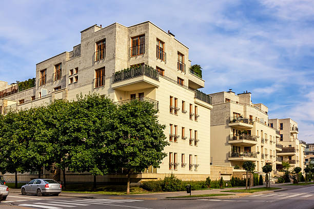istock Modern complex of apartment buildings, Warsaw, Poland 515673848
