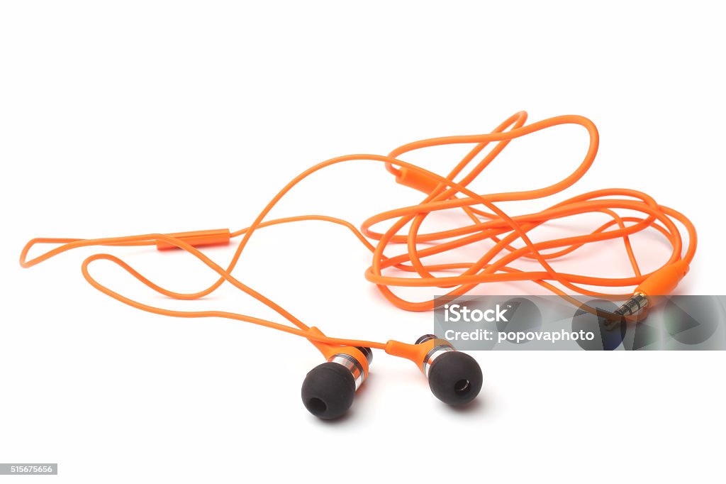 Earphones Earphones on white background Cut Out Stock Photo