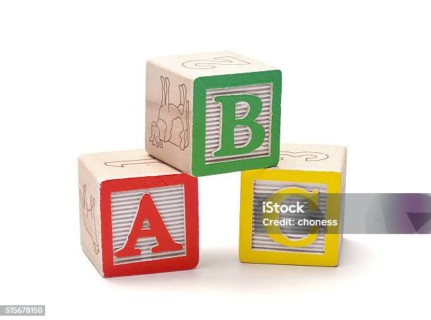 Alphabet Blocks Stock Photo - Download Image Now - Toy Block, Child, Block Shape