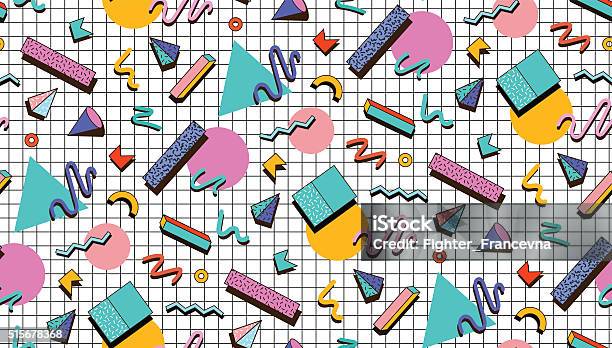 Illustration For Hipsters Stock Illustration - Download Image Now - 1990-1999, 1980-1989, Pattern