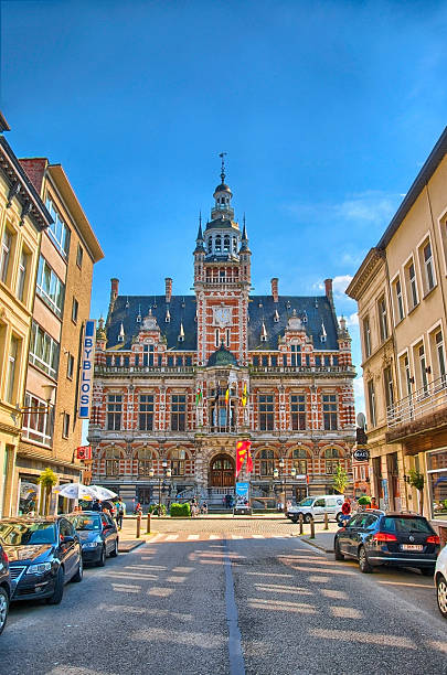 istock ANTWERP, BELGIUM - JUN 2013: Street with guild houses on 515682390