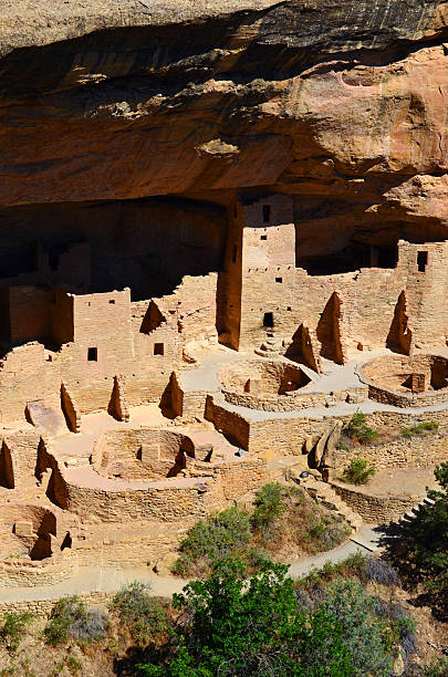 parc national de mesa verde falaise verticale palais ruines anasazis - american culture usa history anasazi photos et images de collection