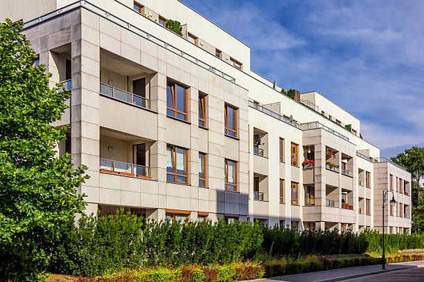 istock Modern white apartment building, Warsaw, Poland 515683210