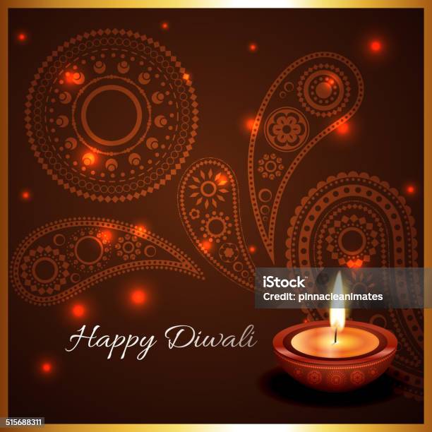 Artistic Background Of Diwali Diya Stock Illustration - Download Image Now - Art, Art And Craft, Backgrounds