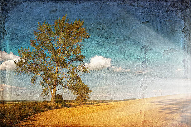 istock Country landscape in retro style 515689243
