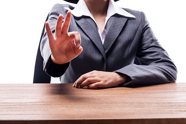 istock Businesswoman Okay Hand Gesture 515689423