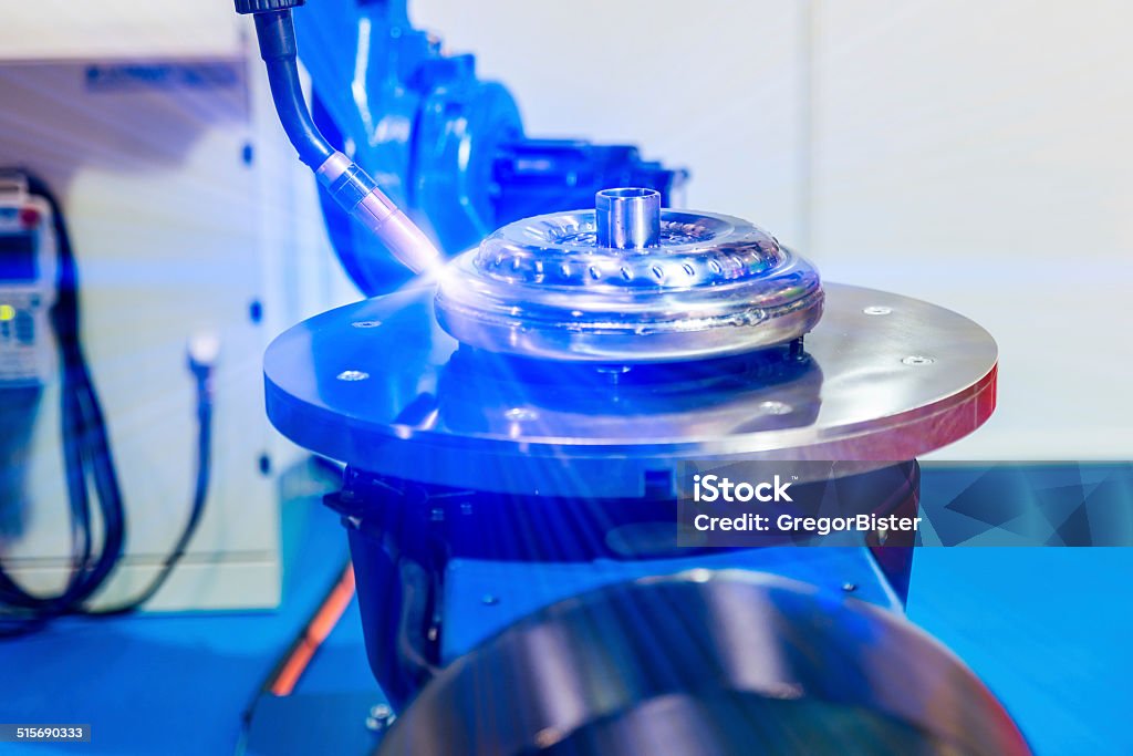 Robotic arm welding Welding Stock Photo