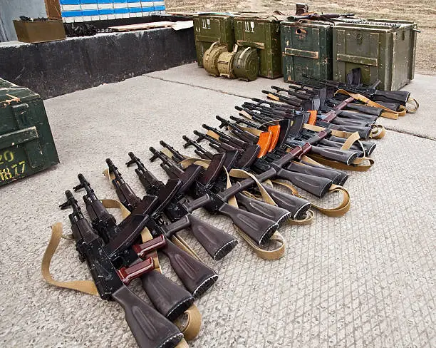 Photo of confiscated weapons