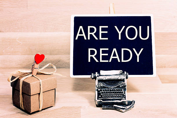 istock sentence are you ready written with chalk on a blackboard 515702632