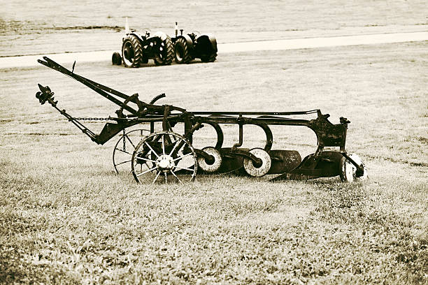 istock Vintage Plow in a Farm Field 515702699