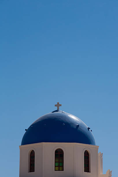 istock Orthodox church with blue rood and bue sky 515703321